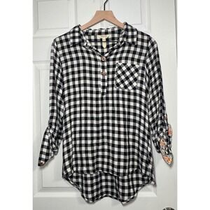 Matilda Jane x Joanna Gaines Top Blouse Buffalo Plaid Womens Medium